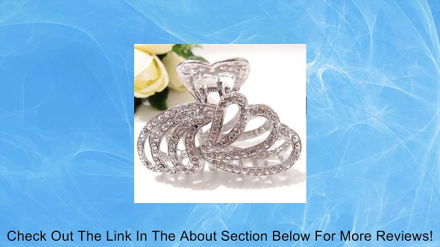 woman Whites Glinted Crystal water drop Hair Clip Claw pins Review