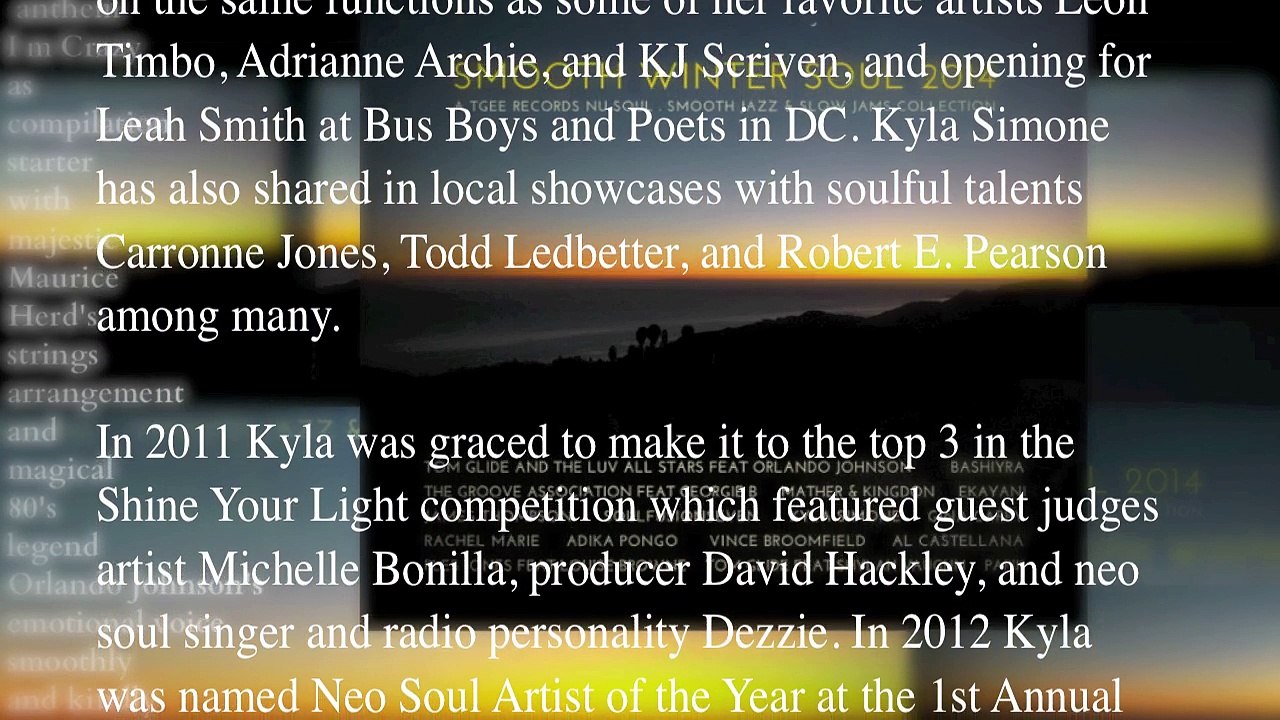 KYLA SIMONE " FLY SOAR " SMOOTH WINTER SOUL 2014