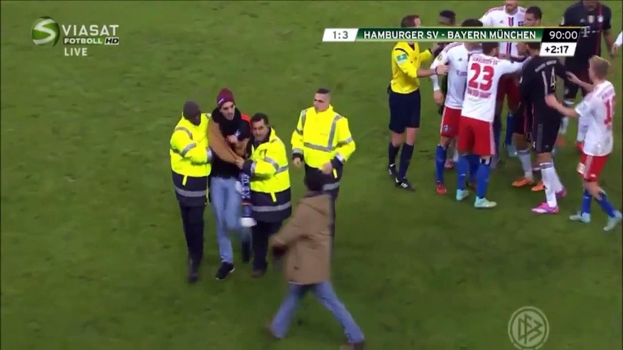 Fan Attacks Franck Ribery Bayern vs Hamburg