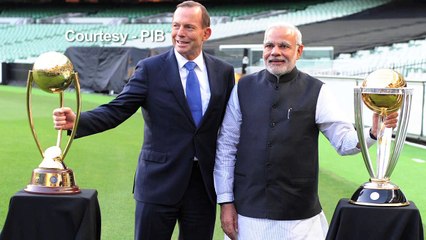 Narendra Modi unveils cricket World Cup 2015 trophy