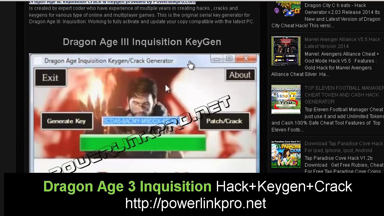 Tutorial Dragon Age 3 Inquisition Full Game and Crack Download