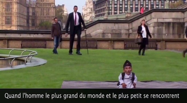 Quand l'homme le plus grand et l'homme le plus petit du monde se rencontrent...