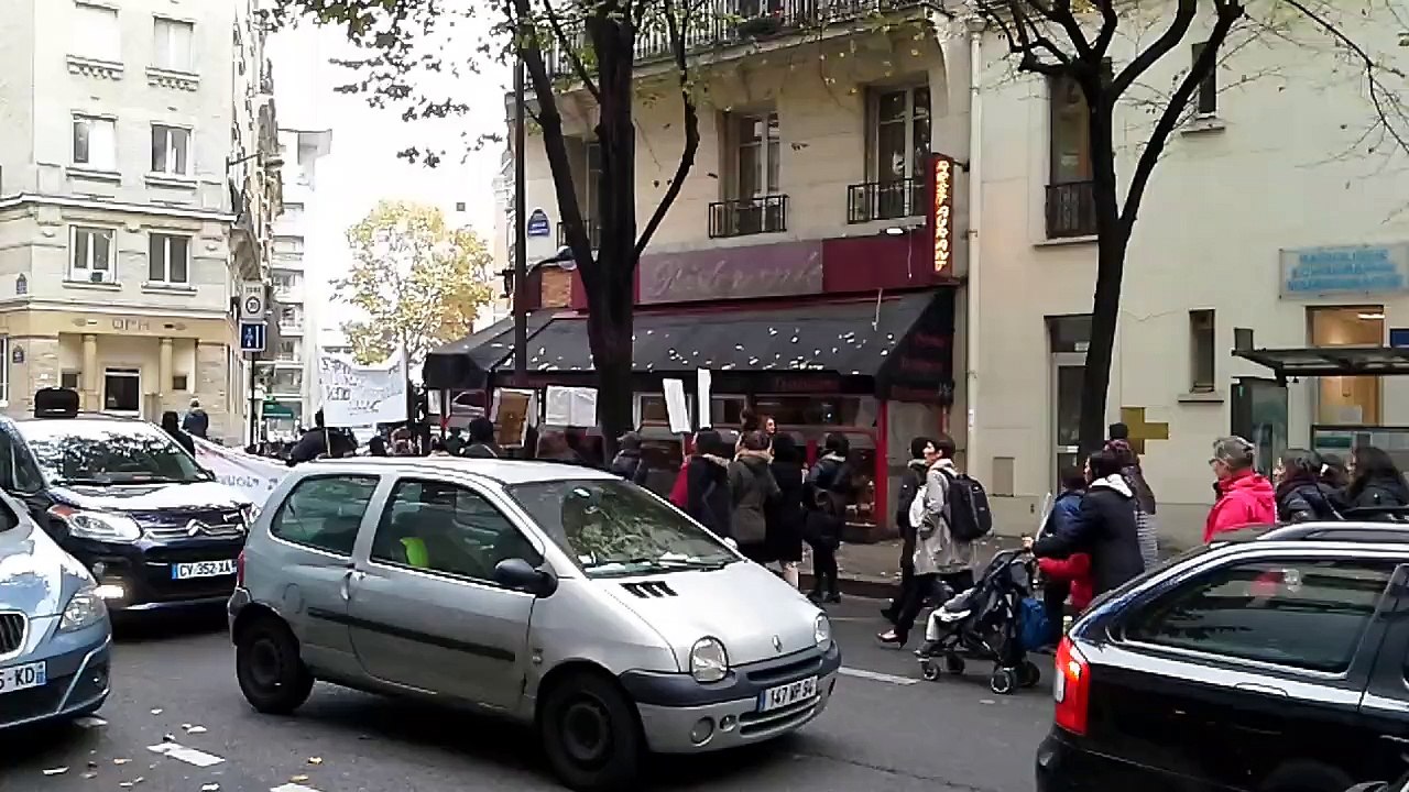Manif 20e arrondissement pour maintien en réseau d'éducation prioritaire