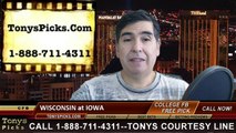 Iowa Hawkeyes vs. Wisconsin Badgers Free Pick Prediction NCAA College Football Odds Preview 11-22-2014