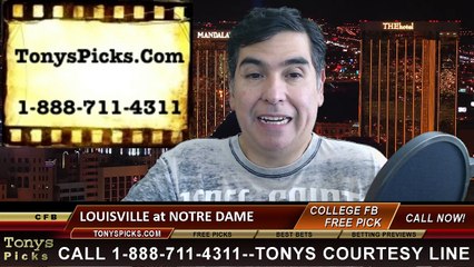 Notre Dame Fighting Irish vs. Louisville Cardinals Free Pick Prediction NCAA College Football Odds Preview 11-22-2014