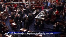 US Senate rejects Keystone pipeline by one vote