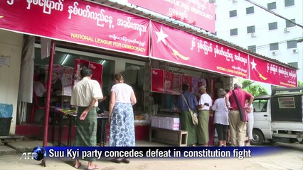Suu Kyi party admits cannot win fight to change constitution