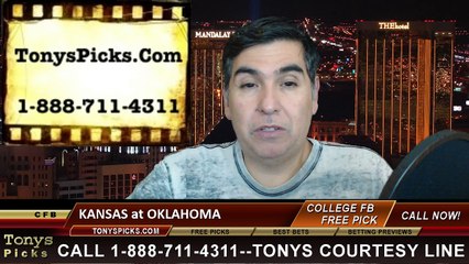 Download Video: Oklahoma Sooners vs. Kansas Jayhawks Free Pick Prediction NCAA College Football Odds Preview 11-22-2014