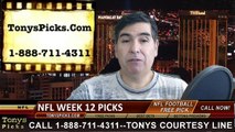 Week 12 NFL Free Picks Betting Predictions Odds Point Spread Previews 2014