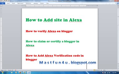 How to free Submit site to Alexa in Urdu and Hindi