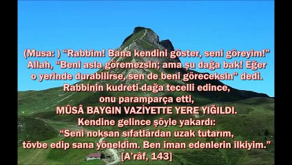 Cübbeli A’râf suresi 143. ayeti 'Hakim Tirmizi Allah'ı 1000 kez gördü' diyerek inkar ediyor!!