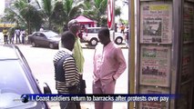 I.Coast soldiers return to barracks after protests over pay