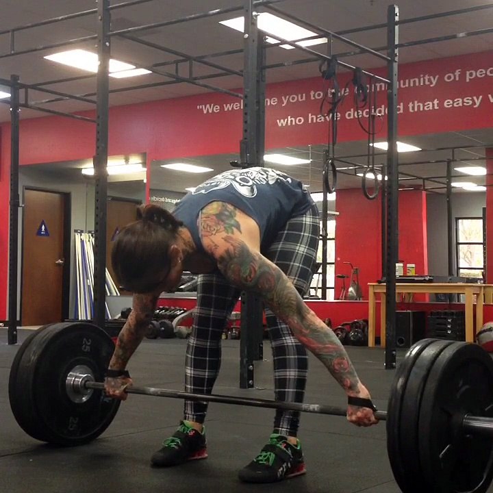 Snatch pull 3x2 @ 95% set 1 of 3