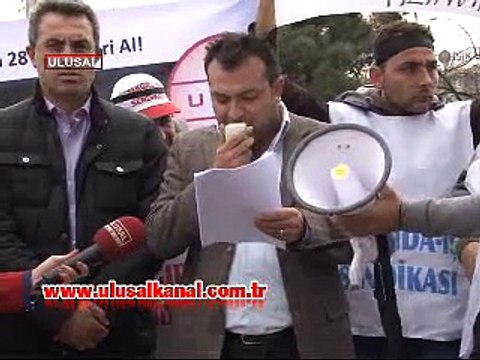 İşçiler açlık grevinde