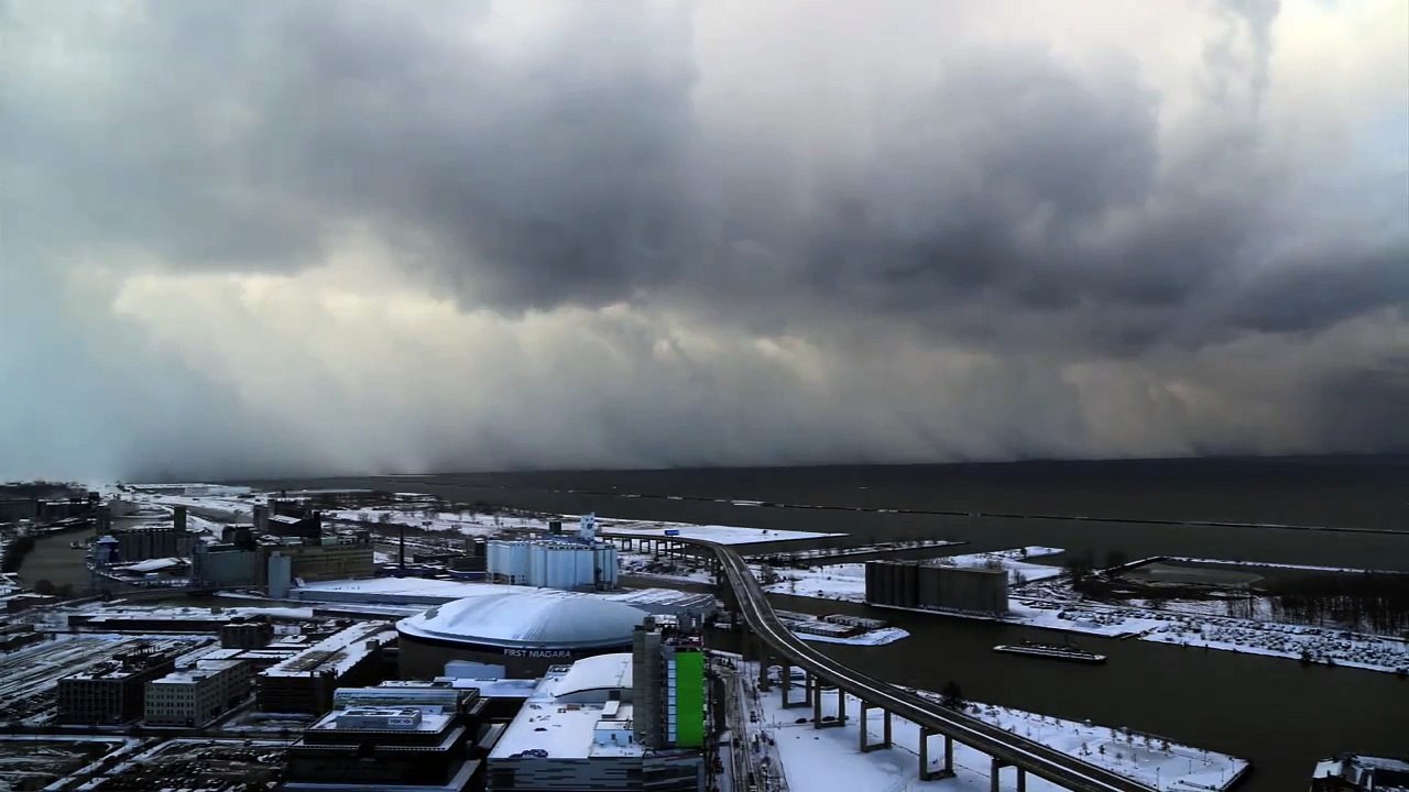 Timelapse de la ville de Buffalo - Tempête de neige