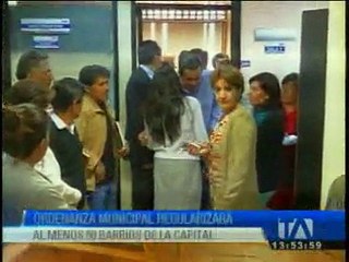 Ordenanza municipal regularizará a 50 barrios de Quito