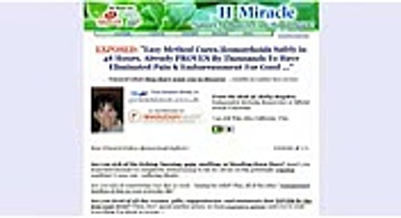 Hemorrhoid Miracle Review Video Get Rid of Hemorrhoids Naturally
