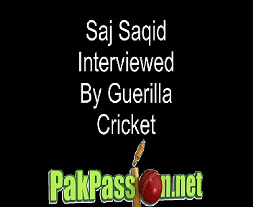 PakPassion's Saj Sadiq Interviewed On Guerilla Cricket