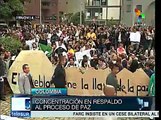 Ciudadanos colombianos piden que sigan diálogos de paz