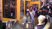 Khloe Kardashian & Kourtney Kardashian wear fur in NYC