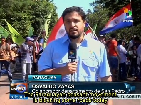 Paraguayan peasant farmers block roads to demand cancellation of debt
