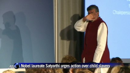 Nobel prize winner Satyarthi urges action over child slavery