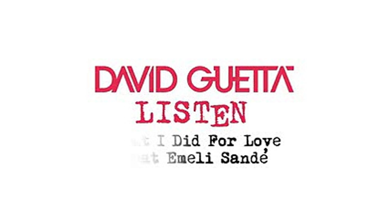 David Guetta - Listen - new album audio mix