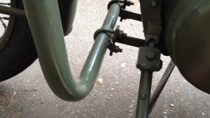 Royal Enfield motorcycle with 3 stands!