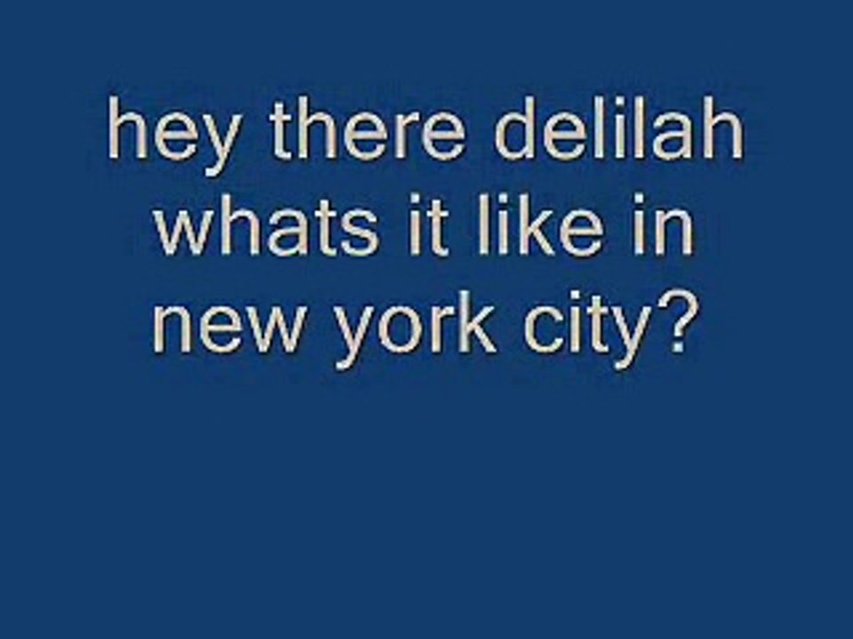 Hey there delilah lyrics