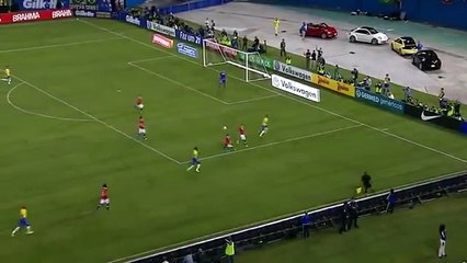 Neymar Double Sombrero vs Chile's Goalkeeper 19_11_2013