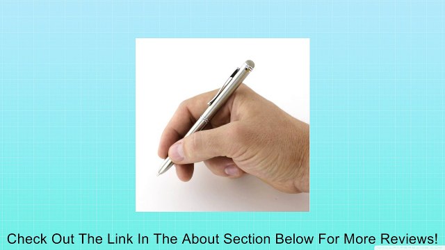 Microfiber Stylus & 2 Color Pen Combo (2 Pens in 1, Red & Black Ink); Dual purpose Executive Capacitive Stylus and Ballpoint, Smooth Glide Ultra-sensitive Microfibre Stylus Nub, Sleek Brushed Chrome Finish, for all iPhone, iPad, Smartphone, Tablet, Touchs