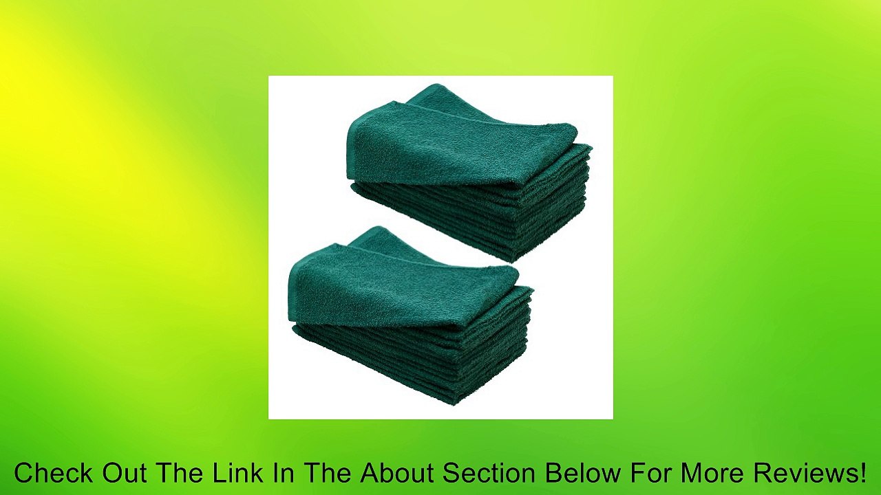 2 Dozen SHERWOOD GREEN Cotton Spa Towels Safe Chemical Bleach Resistant 16"x 27" Review