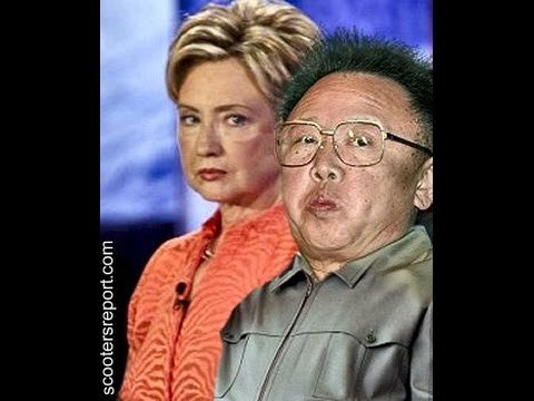 HILLARY CLINTON LOOKS LIKE KIM JONG IL WHILE TRYING TO BAN GUNS.