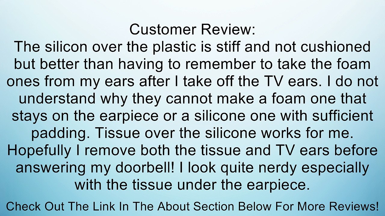 TV Ears Rubber Silicone Extra/Replacement Ear Tips - 1 Pair