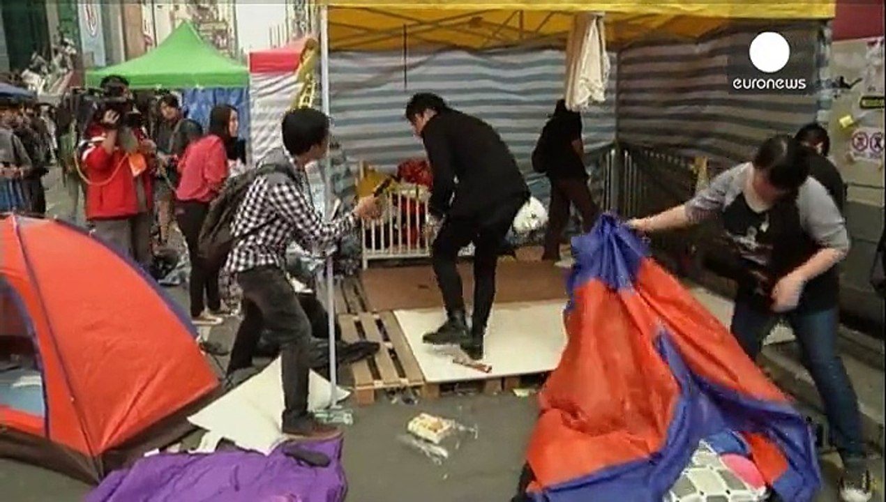 Hongkong: weitere protestlager sollen geräumt werden