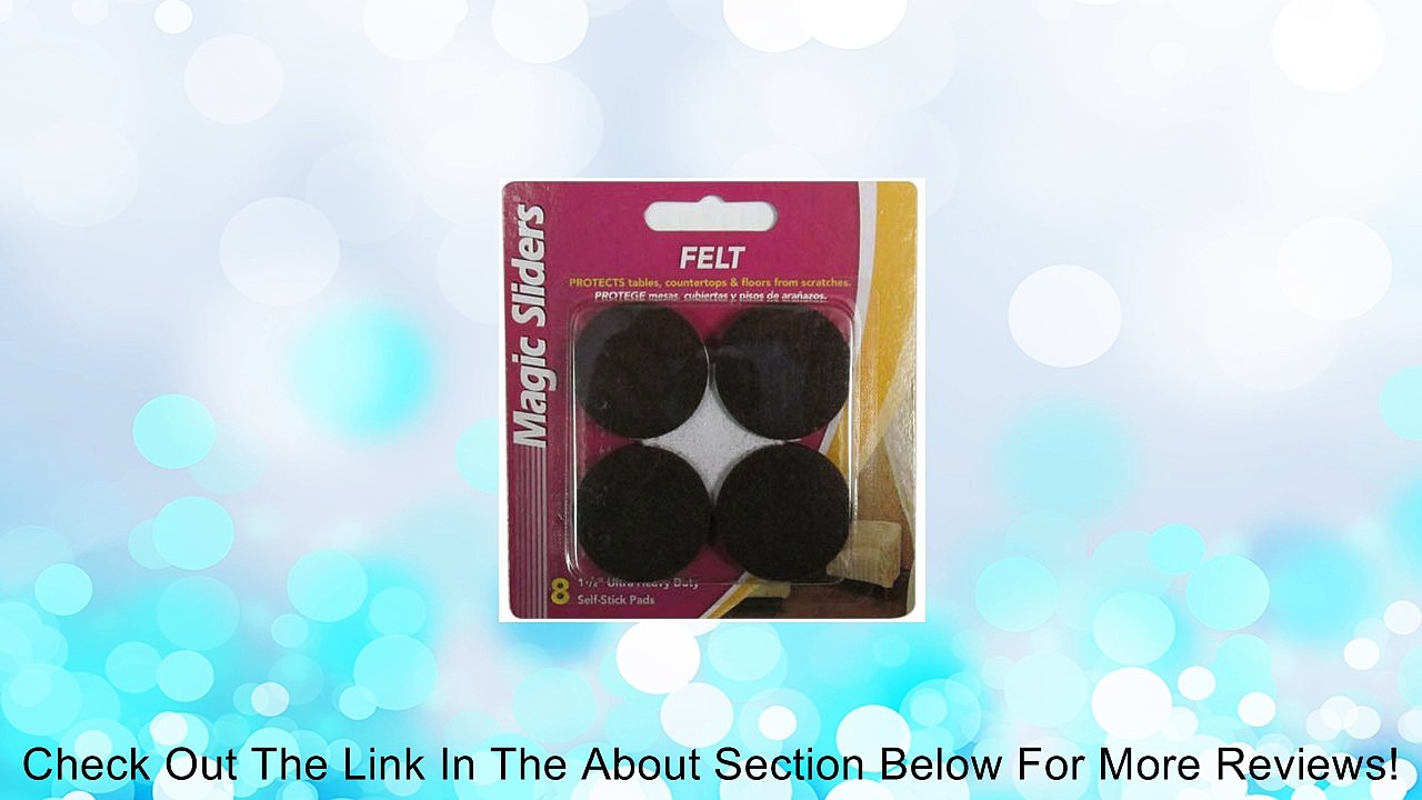 1.5" Self Stick Felt Pad (Set of 8) Review