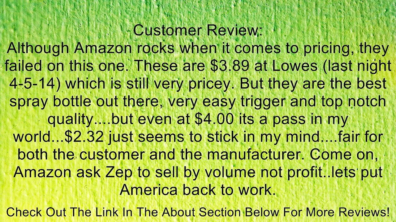 Zep Sprayer 32 Oz Review