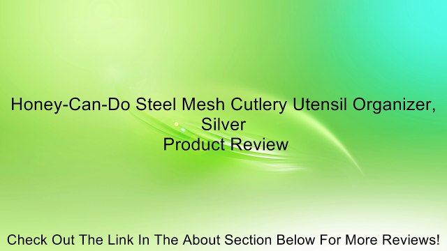 Honey-Can-Do Steel Mesh Cutlery Utensil Organizer, Silver
