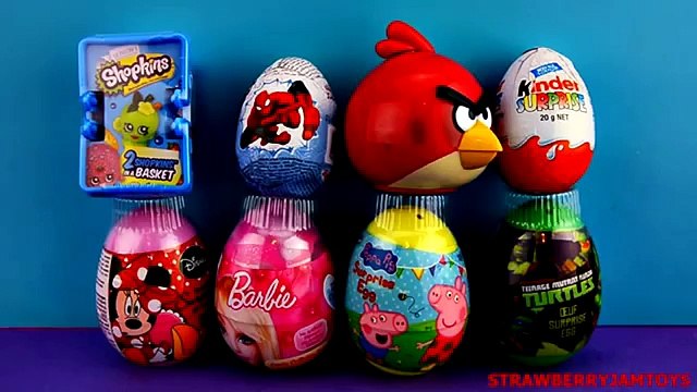 15 Киндер сюрприз № 44 | 15 Kinder Surprise Eggs | Spiderman Shopkins Barbie Peppa Pig