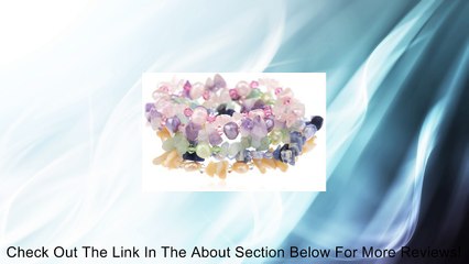 Скачать видео: Swarovski Elements Bicone Bead Multi-Gemstone Chip and Baroque Freshwater Cultured Pearl Set of 5 Stretch Bracelets, 7.5