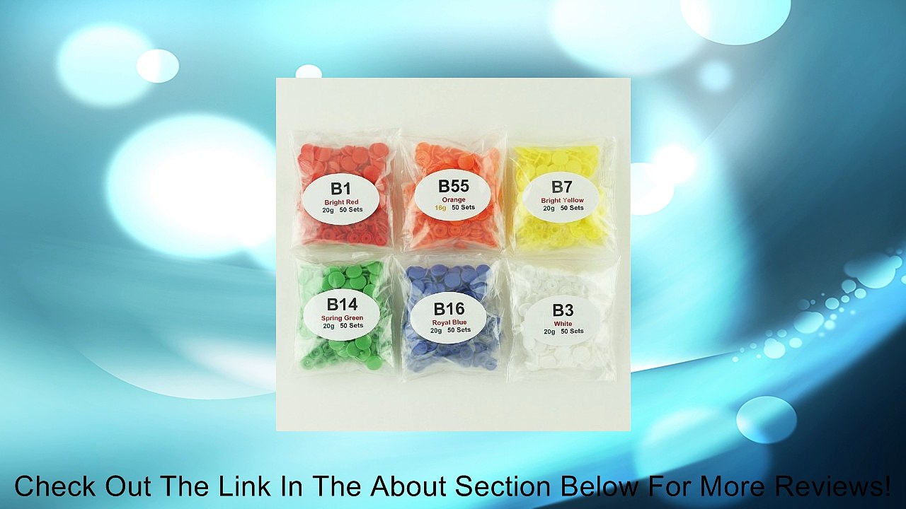 600 Sets Rainbow KAM Plastic Snaps Snap Fasteners Buttons for Sewing Cloth Diapers Velcro Repair Bibs Clothing Review