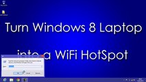 Turn Windows 8 Laptop into WiFi HotSpot [How To]