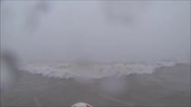 Blizzard Surfing - most extreme surfing experience in the snow, wind and waves!