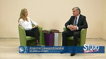 Studio Telewizji Kujawy z Prezydentem Włocławka Andrzejem Pałuckim