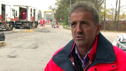 Une route stabilisée par des injections de résine expansive, sans interrompre le trafic