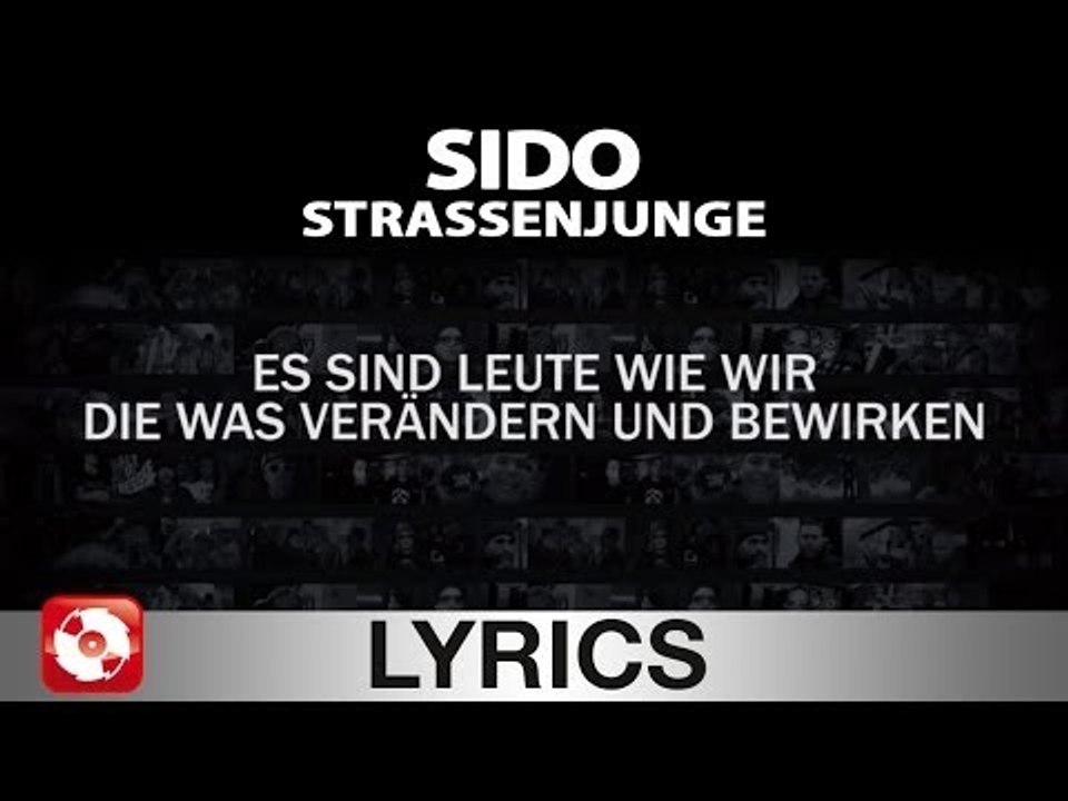 SIDO - STRASSENJUNGE - AGGROTV LYRICS KARAOKE (OFFICIAL VERSION)