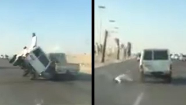 Un Saoudien chute lors d'une tentative de 2 roues sur l'autoroute