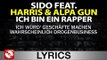 SIDO FEAT HARRIS & ALPA GUN - ICH BIN EIN RAPPER AGGROTV LYRICS KARAOKE (OFFICIAL VERSION)