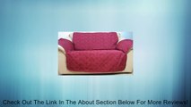 3 Piece Burgundy Quilted Micro Suede Sofa/Loveseat/Chair Slipcover Protector
