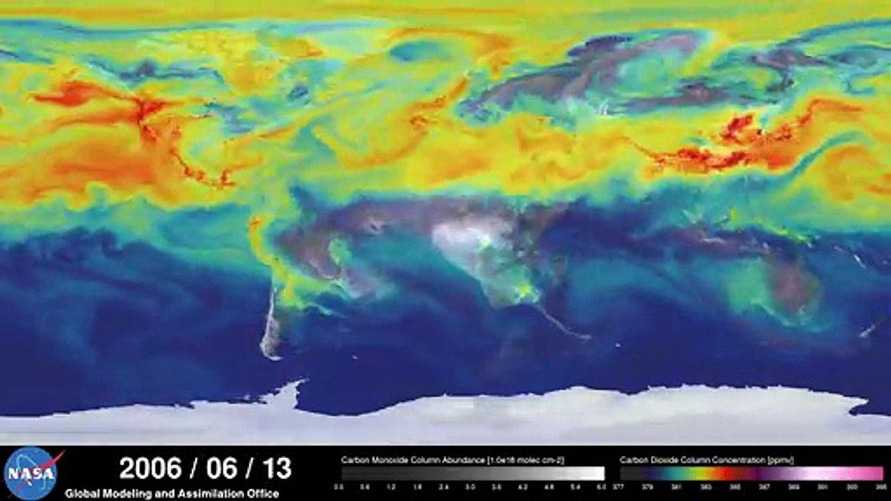 La Nasa a modélisé les mouvements du CO2 dans l'atmosphère